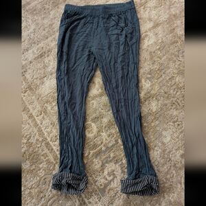 PAN Blue Soft Pants with Striped Lining